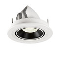 SLV LED Loft Indbygningslampe NUMINOS� GIMBLE S, 4000K, 20�, hvid/sort