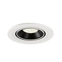 SLV LED Loft Indbygningslampe NUMINOS� GIMBLE S, 4000K, 55�, hvid/sort