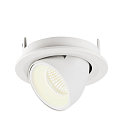 SLV LED Loft Indbygningslampe NUMINOS� GIMBLE S, 4000K, 55�, hvid