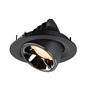 SLV LED Loft Indbygningslampe NUMINOS� GIMBLE M, 2700K, 20�, sort/chrom