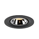 SLV LED Ceiling recessed luminaire NUMINOS� GIMBLE M, 3000K, 55�, black/chrome