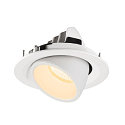 SLV LED Ceiling recessed luminaire NUMINOS� GIMBLE M, 3000K, 20�, white