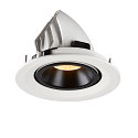 SLV LED Loft Indbygningslampe NUMINOS� GIMBLE M, 3000K, 40�, hvid/sort