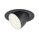 LED Loft Indbygningslampe NUMINOS� GIMBLE M, 4000K, 20�, sort/hvid