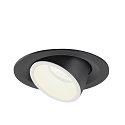 SLV LED Ceiling recessed luminaire NUMINOS� GIMBLE M, 4000K, 20�, black/white