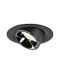 SLV LED Loft Indbygningslampe NUMINOS� GIMBLE M, 4000K, 55�, sort/chrom
