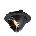 SLV LED Loft Indbygningslampe NUMINOS� GIMBLE L, 2700K, 40�, sort/chrom