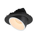 SLV LED Loft Indbygningslampe NUMINOS� GIMBLE L, 2700K, 55�, sort/hvid