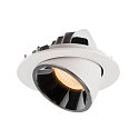 SLV LED Ceiling recessed luminaire NUMINOS� GIMBLE L, 2700K, 20�, white/chrome