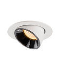 SLV LED Ceiling recessed luminaire NUMINOS� GIMBLE L, 3000K, 40�, white/chrome