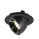 SLV LED Loft Indbygningslampe NUMINOS� GIMBLE L, 4000K, 55�, sort/chrom