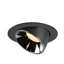 SLV LED Loft Indbygningslampe NUMINOS� GIMBLE XL, 2700K, 55�, sort/chrom