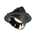 SLV LED Loft Indbygningslampe NUMINOS� GIMBLE XL, 3000K, 40�, sort/chrom