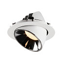 SLV LED Loft Indbygningslampe NUMINOS� GIMBLE XL, 3000K, 20�, hvid/chrom