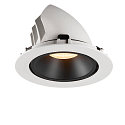 SLV LED Loft Indbygningslampe NUMINOS� GIMBLE XL, 3000K, 55�, hvid/sort