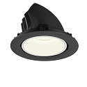 SLV LED Ceiling recessed luminaire NUMINOS� GIMBLE XL, 4000K, 55�, black/white