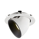 SLV LED Loft Indbygningslampe NUMINOS� GIMBLE XL, 4000K, 20�, hvid/sort