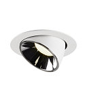 SLV LED Ceiling recessed luminaire NUMINOS� GIMBLE XL, 4000K, 40�, white/chrome