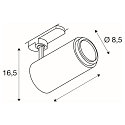 SLV LED 3-phase spot NUMINOS� DALI ZOOM M, 20W, 4000K, 15�, white