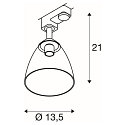 3-faset spot PARA CONE GL GU10, gennemsigtig, bambus
