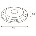 LED Modul SMALL PLOT, 3W, 3000K, CRI80, 180�, frostet, rustfrit st�l
