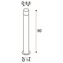 SLV Floor lamp GRAFIT 90 Pole, E27, round, anthracite