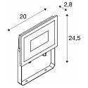 SLV LED Wall / Ceiling luminaire FLOODI L, 48W, 3000K, 100�, anthracite/transparent