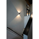 SLV wall luminaire OCULUS WL SINGLE IP20, black dimmable