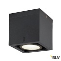 SLV outdoor ceiling luminaire ESKINA FRAME CL SINGLE CCT 1 flame, CCT Switch, adjustable IP65, anthracite 