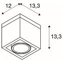 SLV outdoor ceiling luminaire ESKINA FRAME CL SINGLE CCT 1 flame, CCT Switch, adjustable IP65, anthracite 