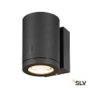 SLV outdoor wall luminaire ENOLA OCULUS WL SINGLE IP65, anthracite dimmable