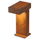 SLV LED Udend�rs Standerlampe RUSTY PATHLIGHT 40, h�jde 40cm, IP55 IK06, 8.9W 3000K 400lm 90�, FeCSi st�l rust-farvet