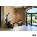 SLV floor lamp ONE STRAIGHT FL up / down, brass, black dimmable