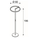 SLV Standerlampe ONE STRAIGHT FL up / down, sort d�mpbar