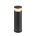 SLV bollard lamp M-POL 30 cylindrical, short, without socket IP65, anthracite dimmable