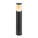 SLV bollard lamp M-POL 60 cylindrical, short, without socket IP65, anthracite dimmable
