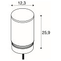 SLV luminaire head M-POL M SHADER DALI controllable IP65, anthracite dimmable