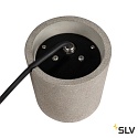 SLV floor lamp CONCRETO FL round, conical GU10 IP65, grey dimmable