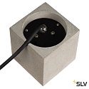 SLV floor lamp CONCRETO FL cube shape GU10 IP65, grey dimmable