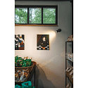 SLV wall and ceiling luminaire ASTO TUBE CW SINGLE 1 flame, round, cardanic swivelling GU10 IP20, black dimmable