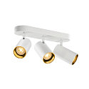 SLV wall and ceiling luminaire ASTO TUBE CW TRIPLE 3 flames, long, cardanic swivelling GU10 IP20, white dimmable
