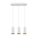 SLV pendant luminaire ASTO TUBE 3 flames, rigid, long GU10 IP20, white dimmable