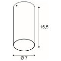 SLV downlight ASTO TUBE cylindrical, rigid, surface-mounted version GU10 IP20, black dimmable