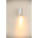 SLV wall luminaire ASTO TUBE down, 1 flame, cylindrical, rigid GU10 IP20, white dimmable