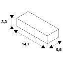 SLV 3-faset feeder S-TRACK PHASE & DALI indbygget version, DALI styrbar, jord h�jre, hvid