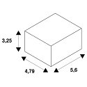 SLV 3-phase end cap S-TRACK PHASE & DALI isolated, mechanical, built-in version, white