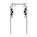 surface-mounted track TRACK 48V DALI controllable, low, black