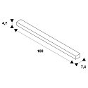 SLV recessed track TRACK 48V DALI controllable, white
