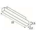 SLV Skinne spot IN-LINE 22 DALI 48V stiv, DALI styrbar IP20, hvid d�mpbar