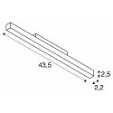 Skinne spot IN-LINE 44 DALI 48V - DARKLIGHT REFLECTOR stiv, DALI styrbar IP20, hvid d�mpbar
